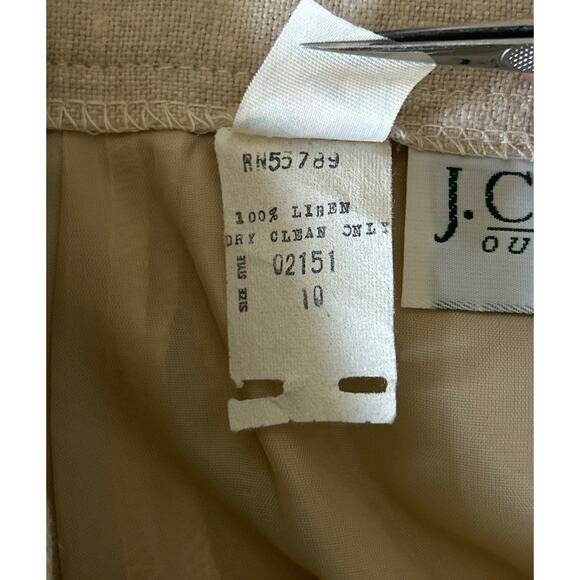 Vintage J. Crew  Size 10 100% Linen Maxi Skirt - Oat Made in USA - Picture 7 of 8